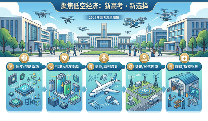 低空经济这26所院校+五大专业方向，填志愿前必看